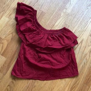Off the shoulder Top- Size S- Red